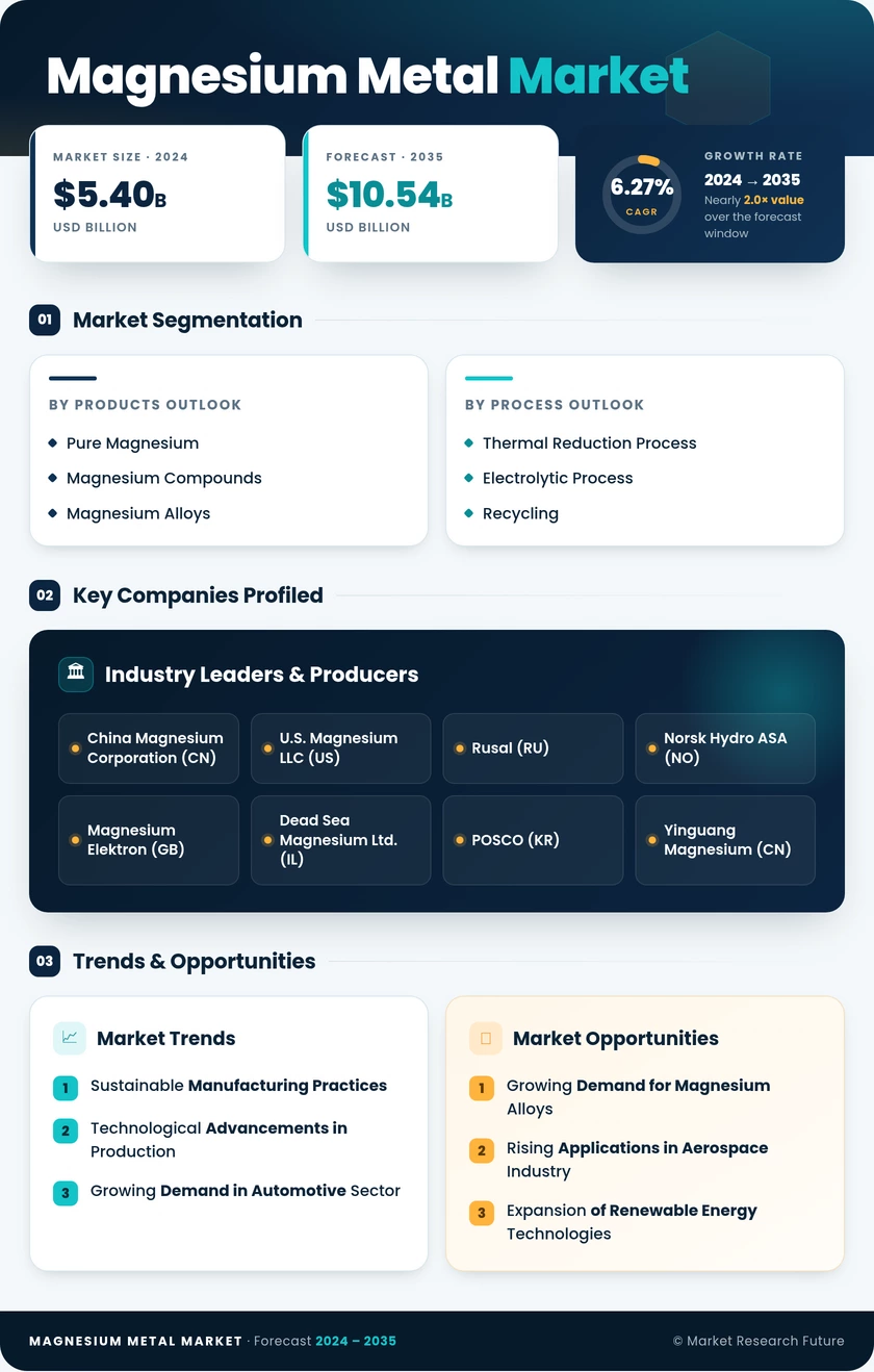 Magnesium Metal Market Research Report - Global Forecast till 2035 Infographic