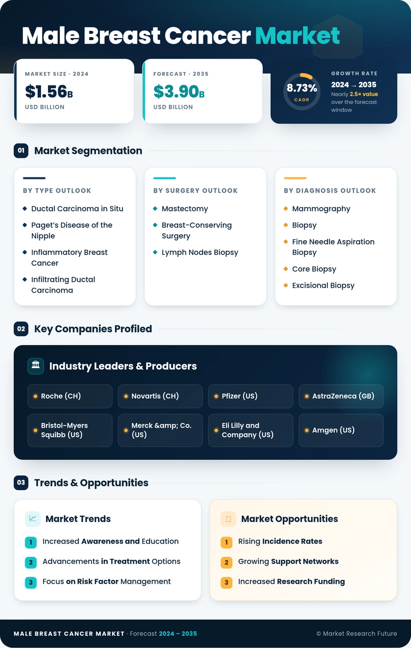 Male Breast Cancer Market Research Report – Forecast to 2035 Infographic