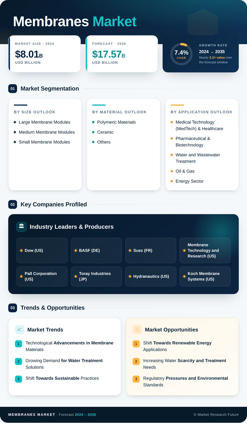 Membranes Market Research Report – Forecast Till 2035 Infographic