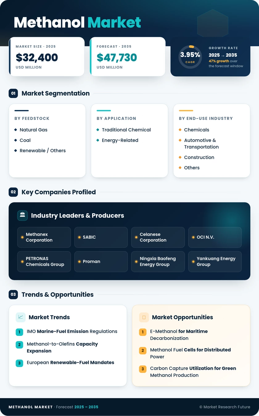 Methanol Market Research Report - Global Forecast to 2035 Infographic
