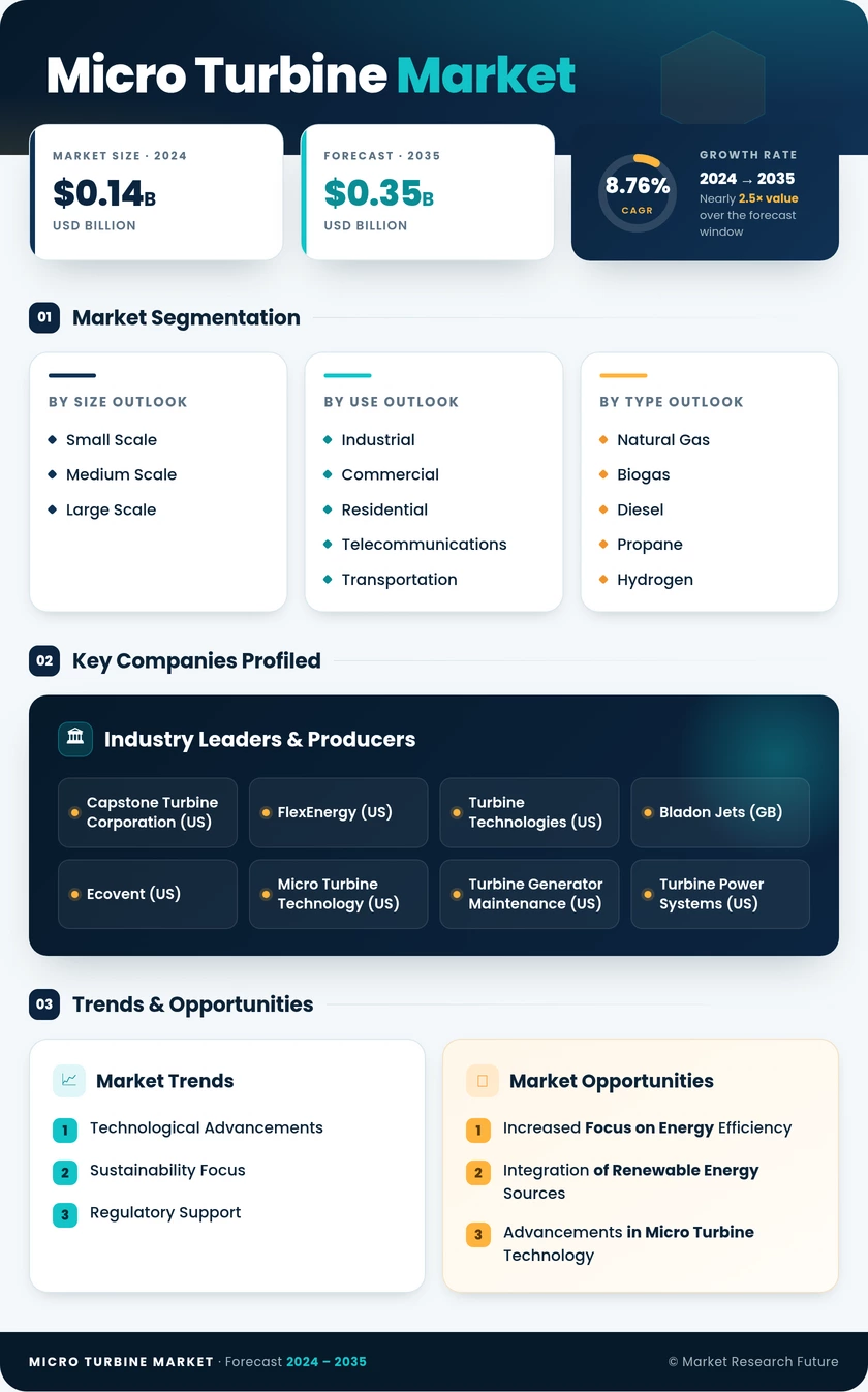 Micro Turbine Market Research Report – Forecast to 2035 Infographic