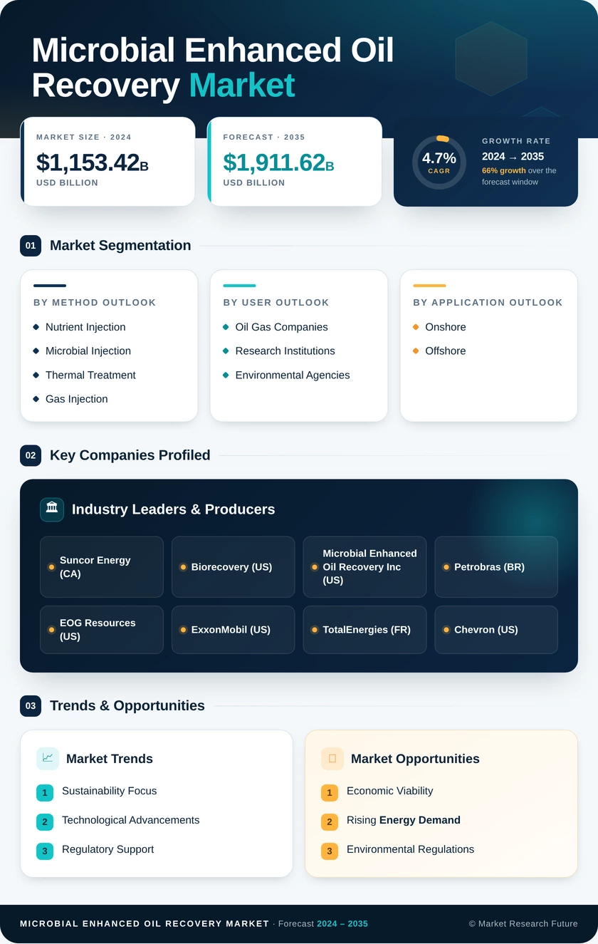 Microbial Enhanced Oil Recovery Market Research Report – Forecast to 2035 Infographic