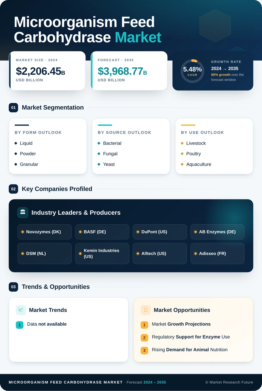 Microorganism Feed Carbohydrase Market Research Report-2035 Infographic
