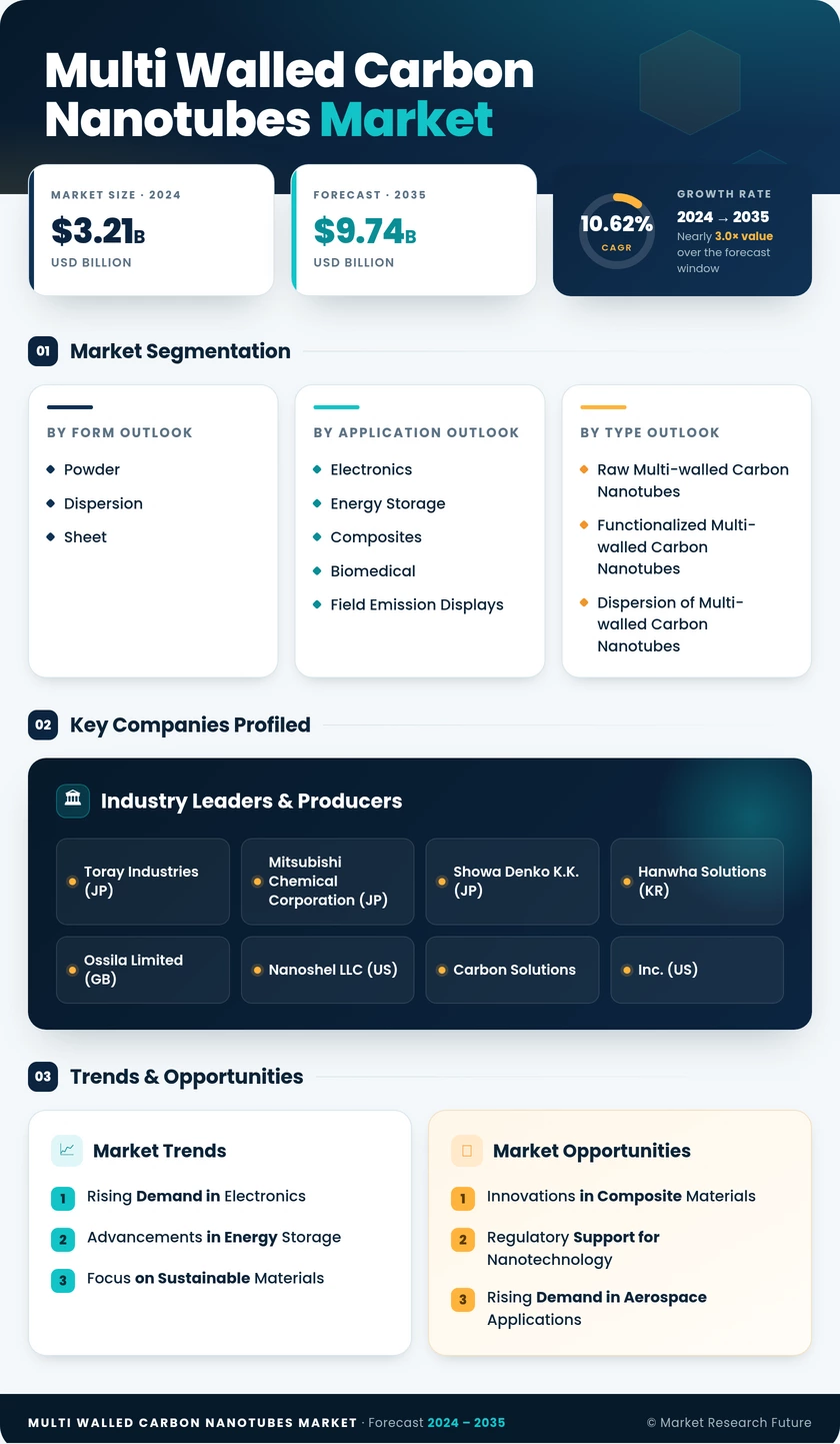 Multi-walled Carbon Nanotubes Market Research Report - Forecast to 2035 Infographic