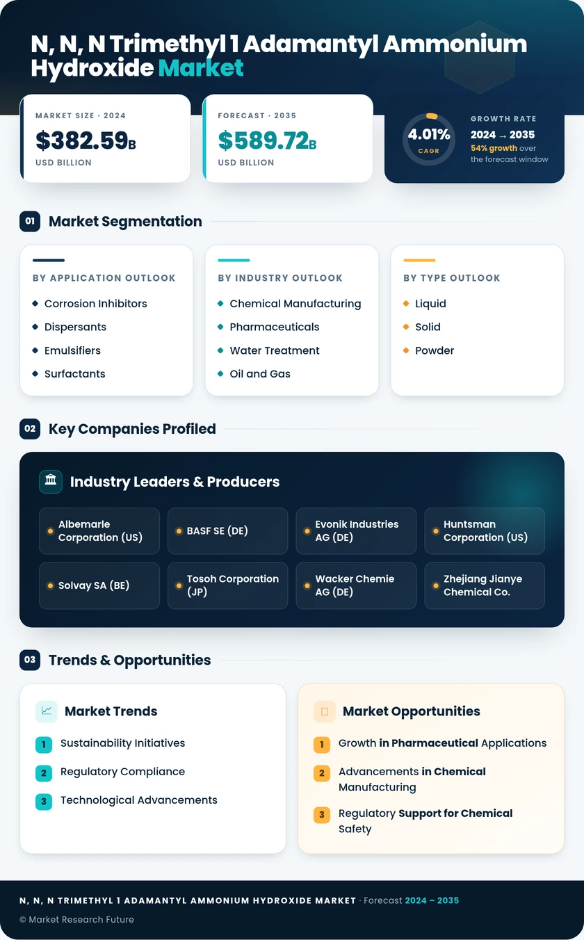 N, N, N-Trimethyl-1-Adamantyl Ammonium Hydroxide Market Research Report- Global Forecast till 2035 Infographic
