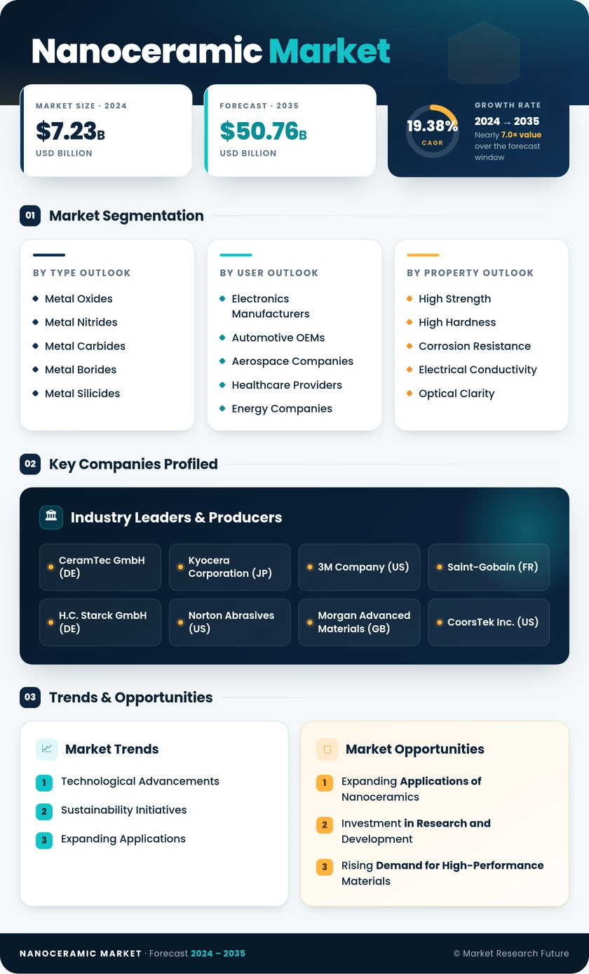 Nanoceramic Market Research Report - Global Forecast By 2035 Infographic