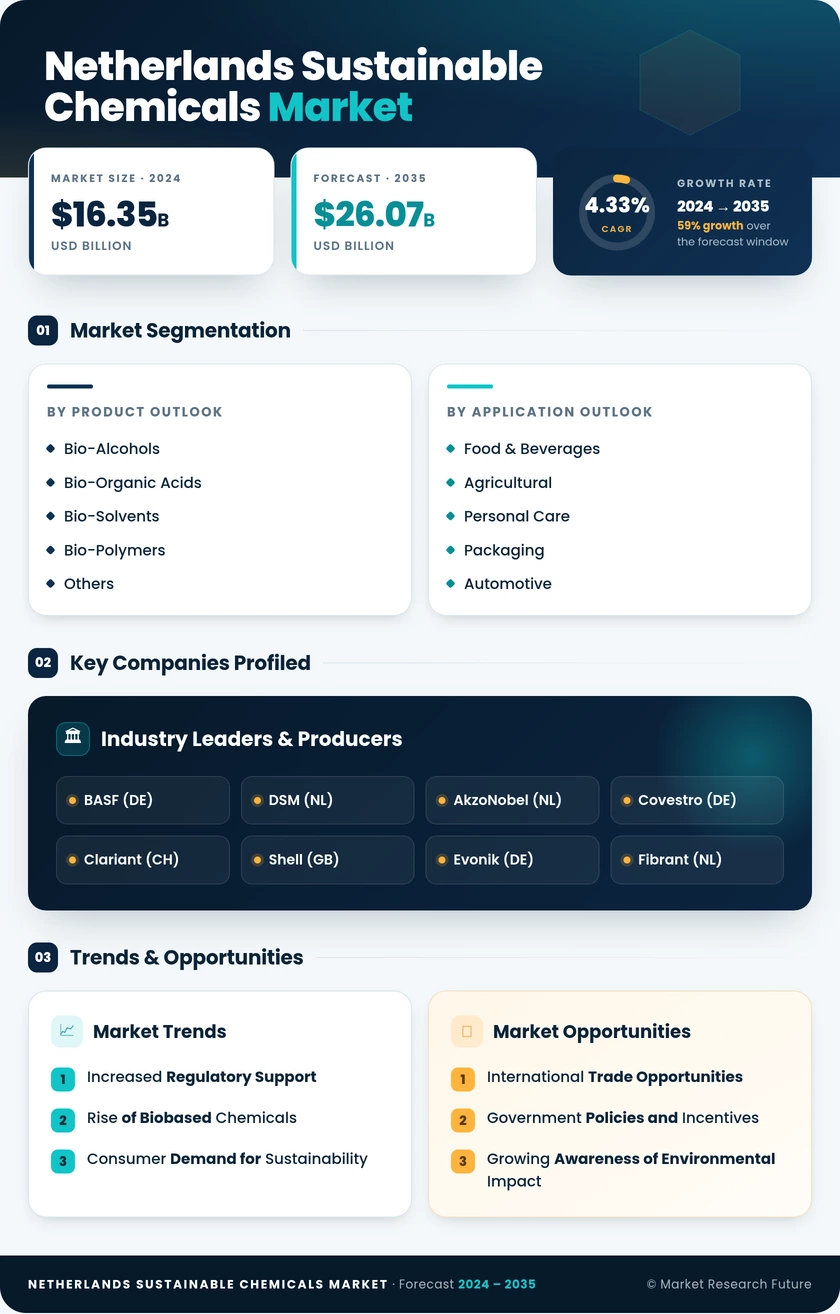 Netherlands Sustainable Chemicals Market Research Report - Forecast by 2035 Infographic