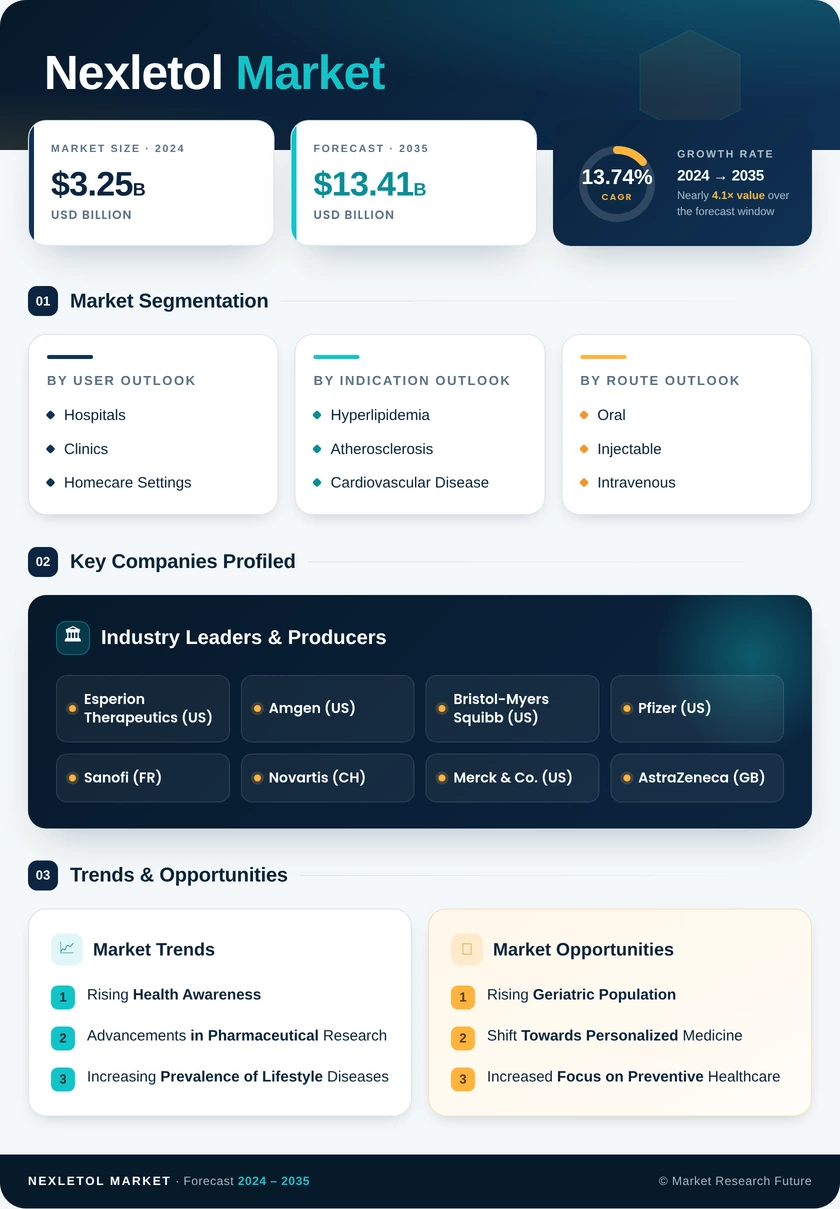 Nexletol Market Research Report - Forecast 2035 Infographic