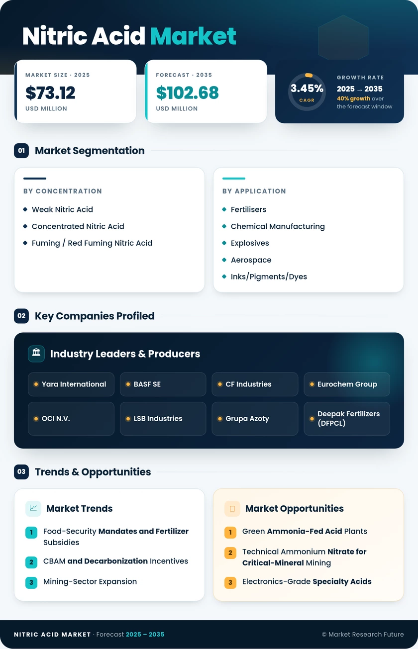Nitric Acid Market Research Report - Global Forecast Till 2035 Infographic