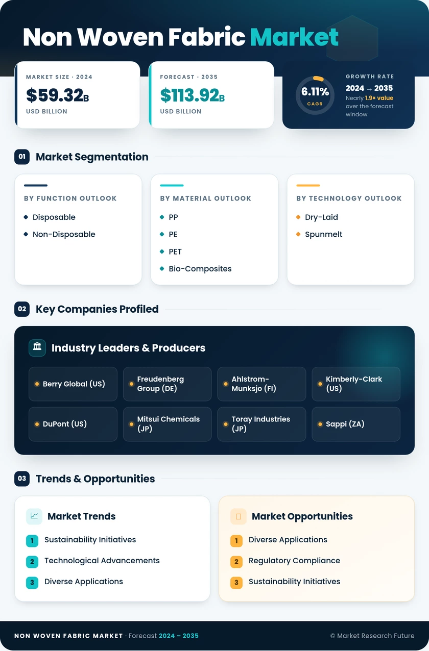 Nonwoven Fabrics Market Research Report - Forecast to 2035 Infographic