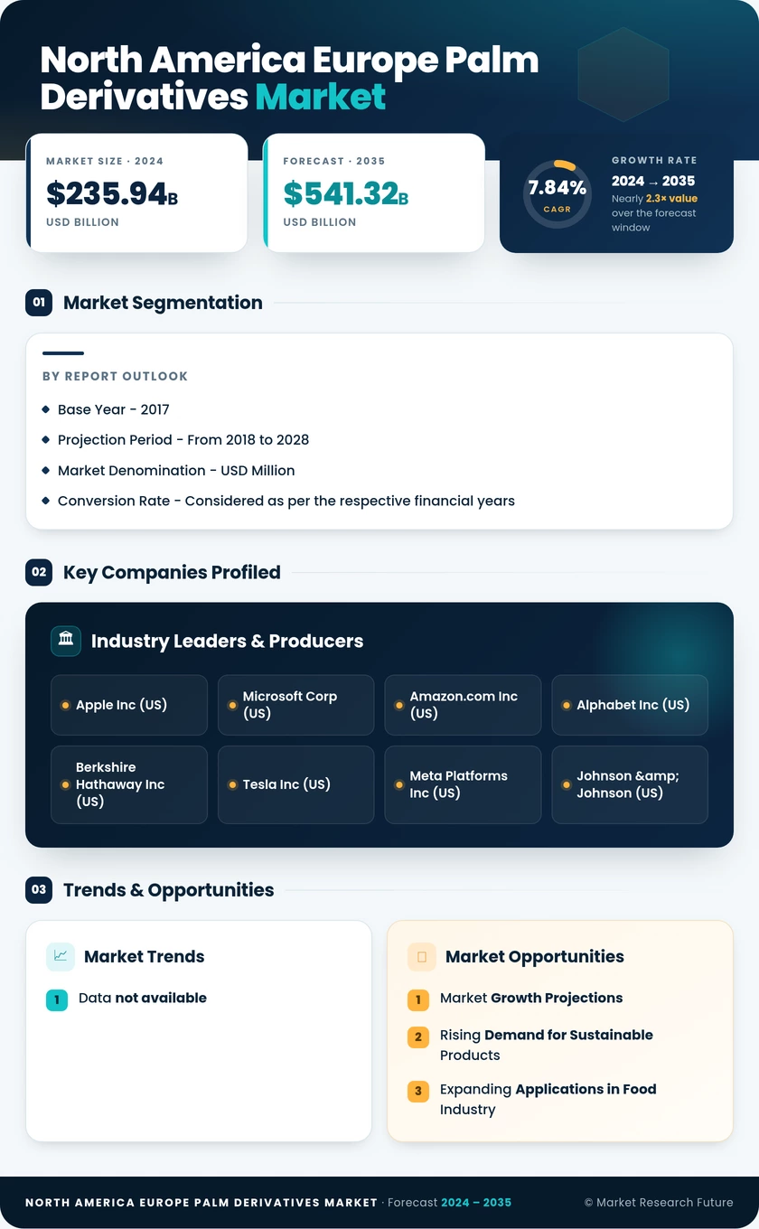 North America and Europe Palm Derivatives Market Research Report – Forecast to 2025 Infographic