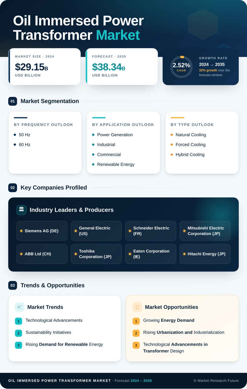 Oil Immersed Power Transformer Market Infographic