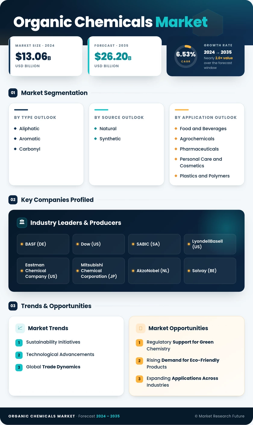 Organic Chemicals Market Research Report—Global Forecast till 2035 Infographic