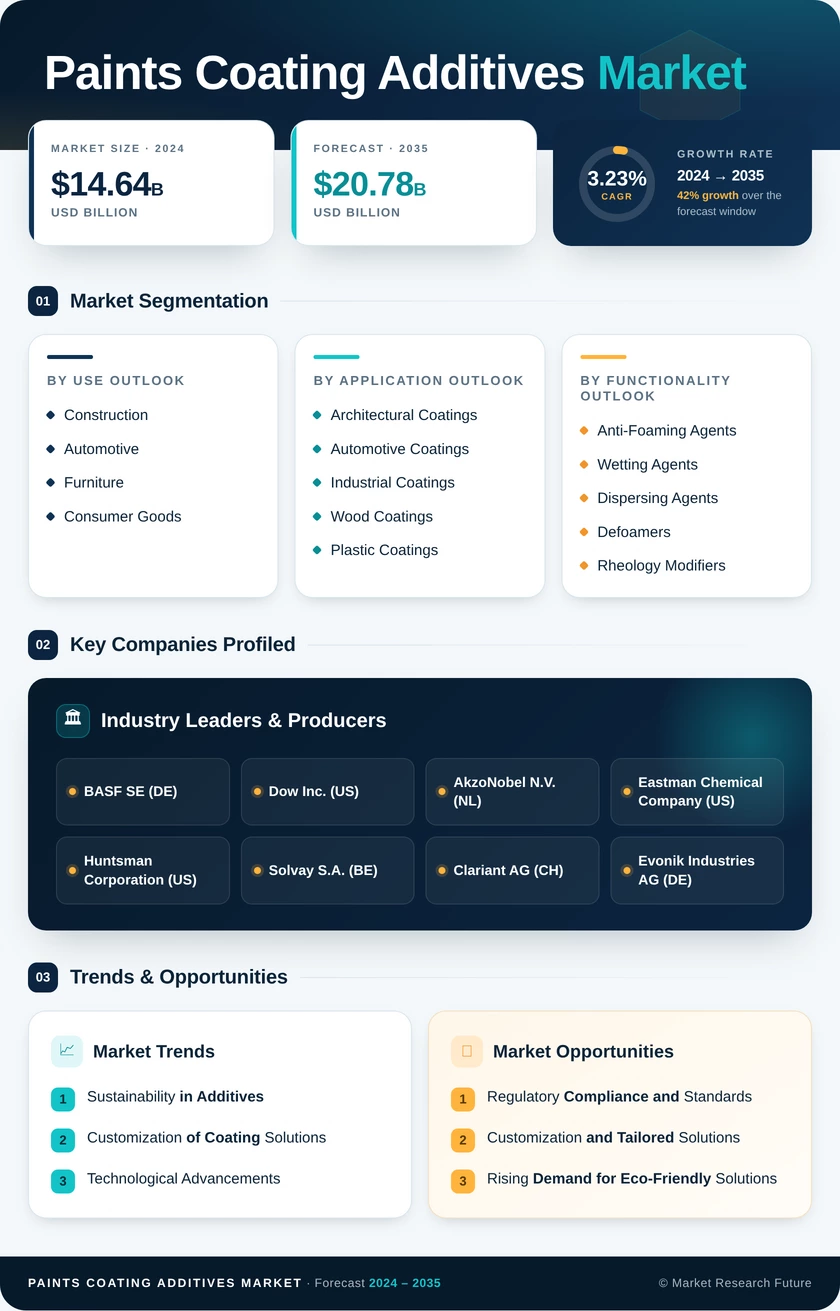 Paints Coating Additives Market Research Report — Global Forecast till 2035 Infographic