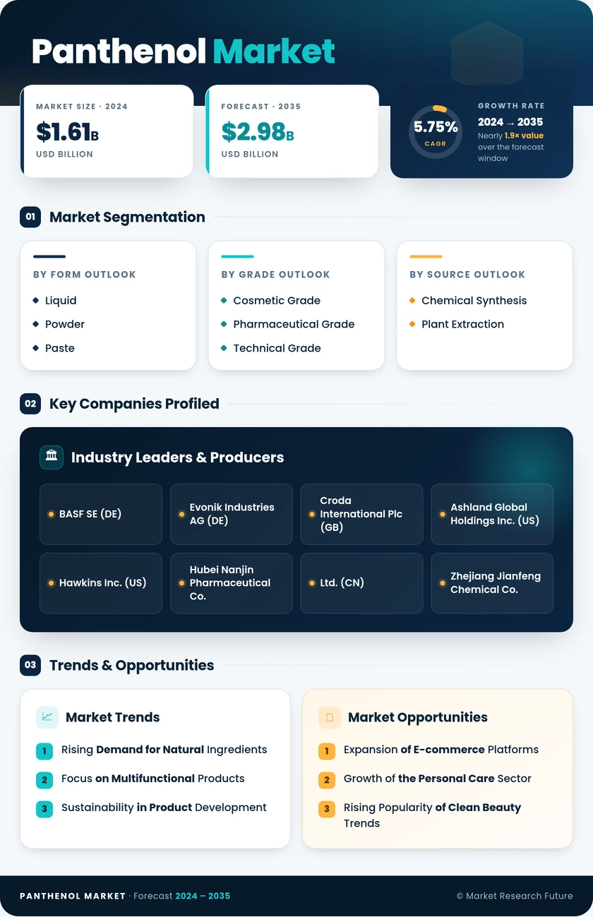 Panthenol Market Research Report — Global Forecast till 2035 Infographic