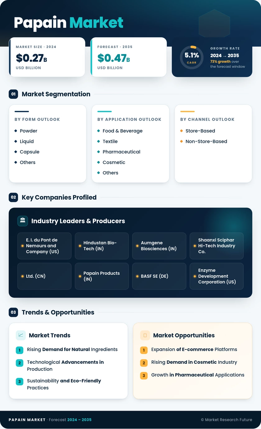 Papain Market Research Report- Forecast to 2035 Infographic