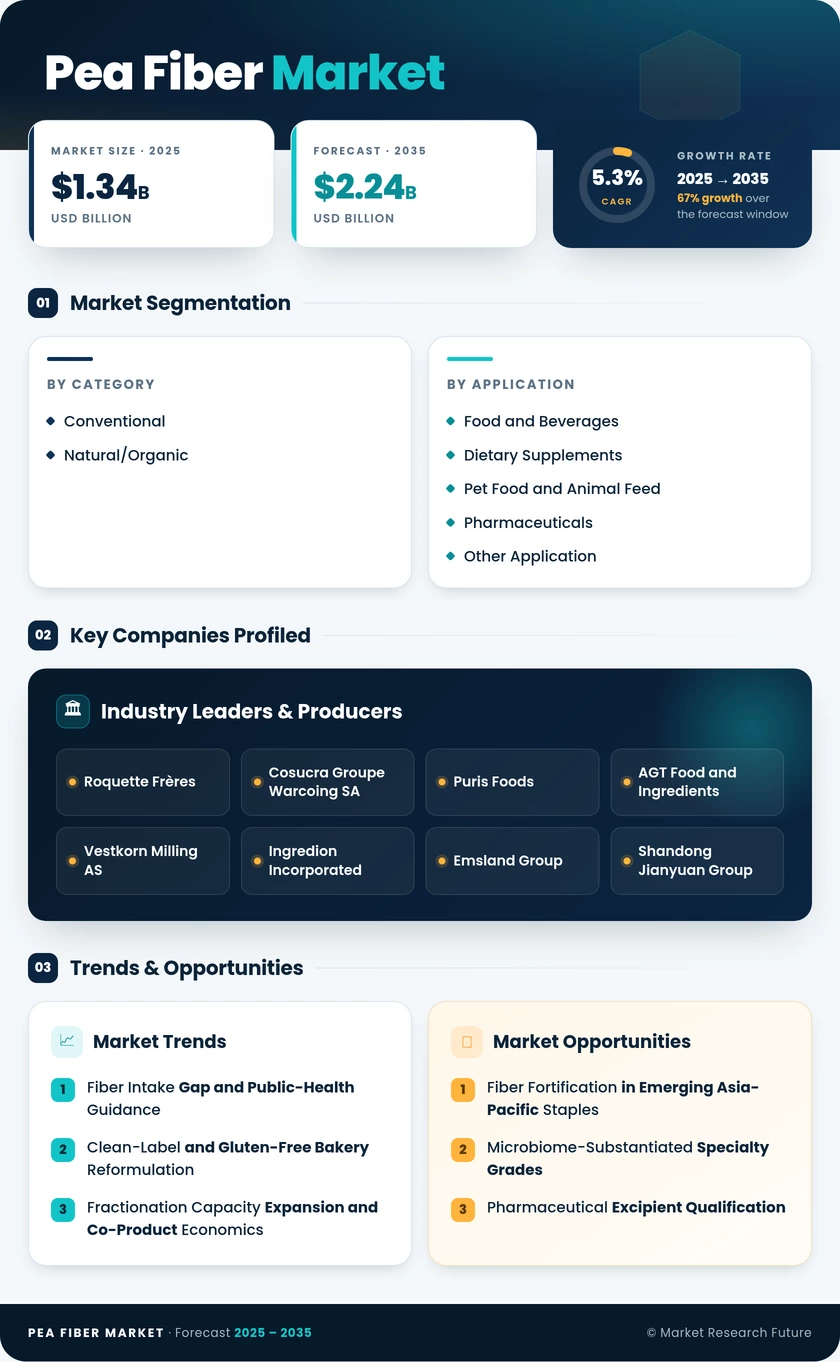 Pea Fiber Market Research Report — Global Forecast till 2035 Infographic