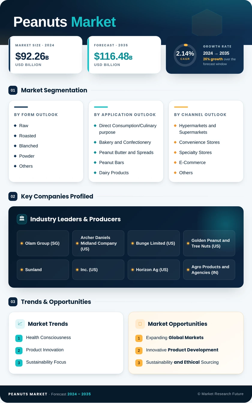 Peanuts Market Research Report - Forecast to 2035 Infographic