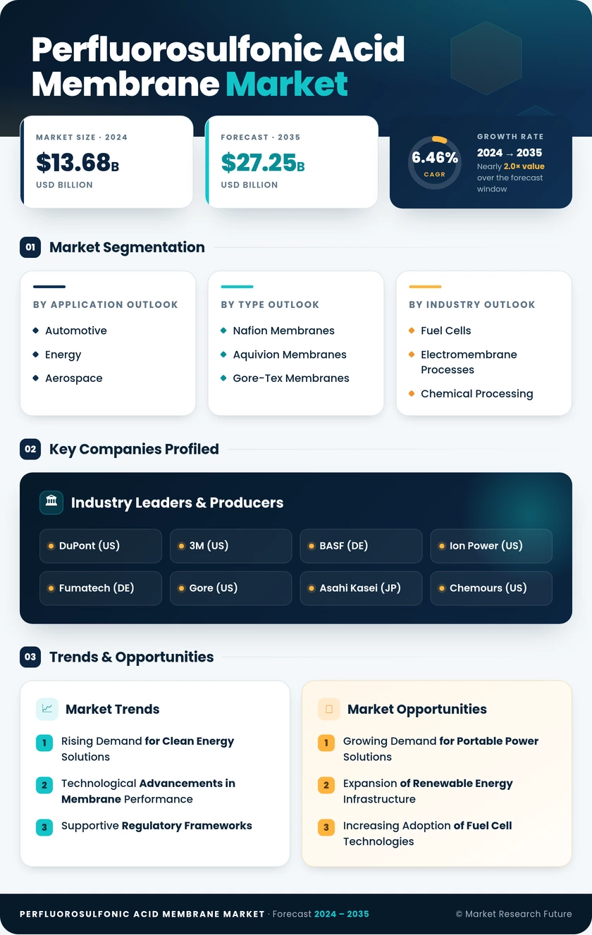 Perfluorosulfonic Acid Membrane Market Research Report- Global Forecast till 2035 Infographic