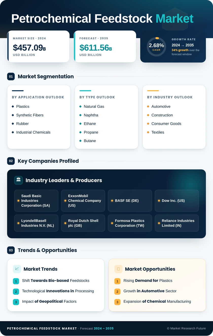 Petrochemical Feedstock Market Research Report - Global Forecast by 2035 Infographic