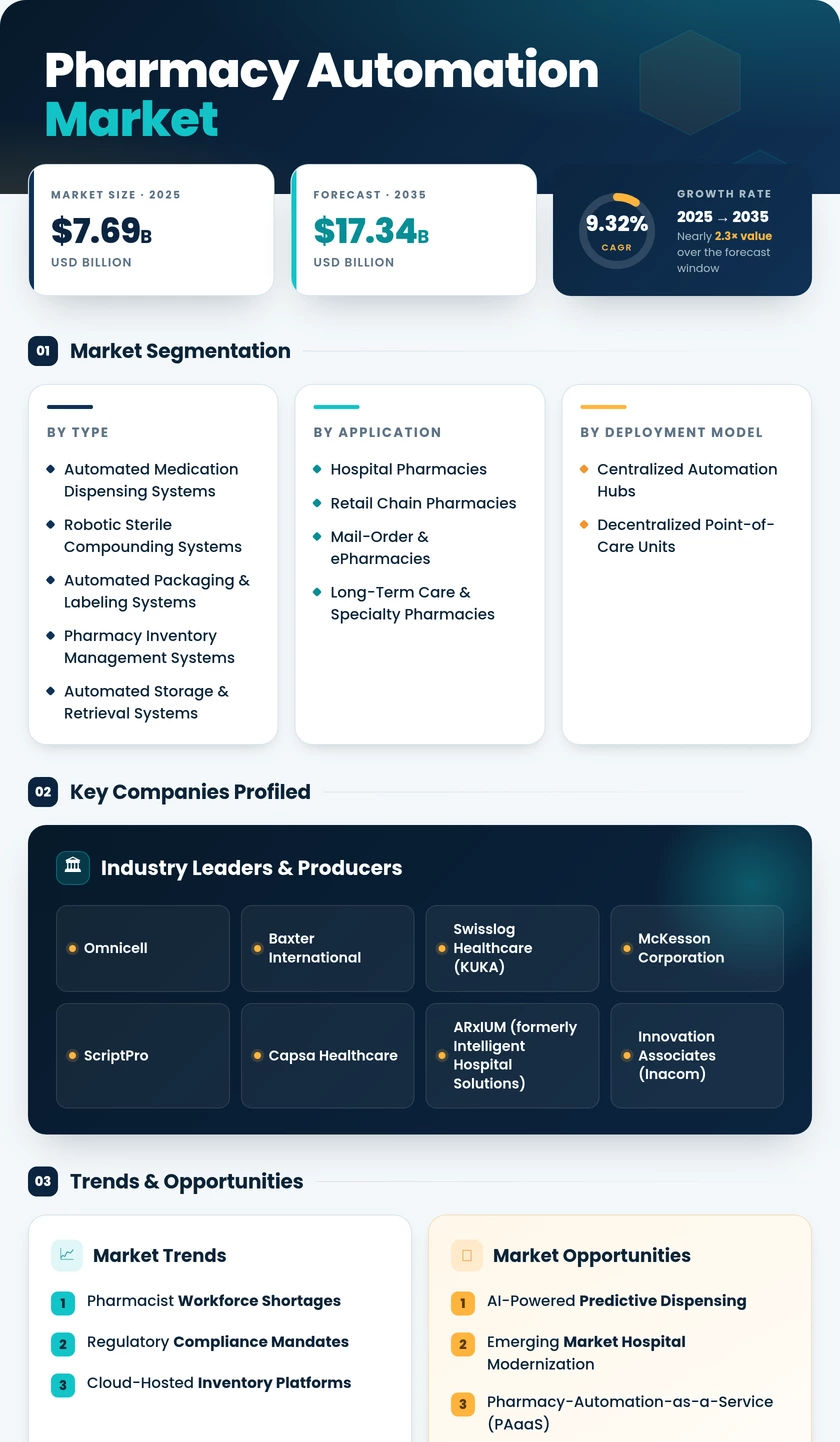 Pharmacy Automation Market Research Report - Global Forecast till 2035 Infographic