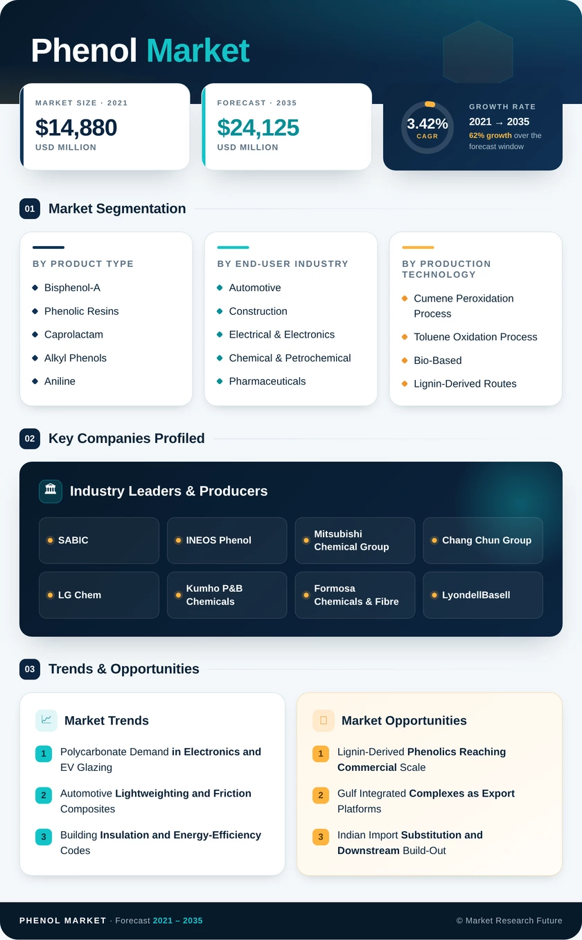 Phenol Market Research Report - Global Forecast by 2035 Infographic
