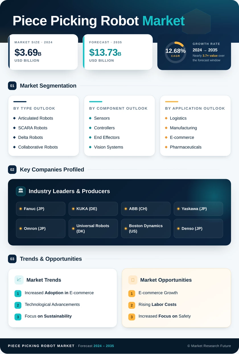 Piece-Picking Robot Market Research Report – Forecast to 2035 Infographic