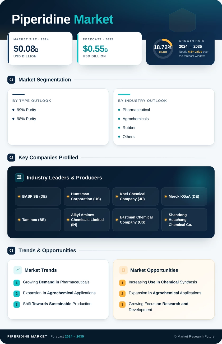 Piperidine Market Research Report - Global Forecast by 2035 Infographic