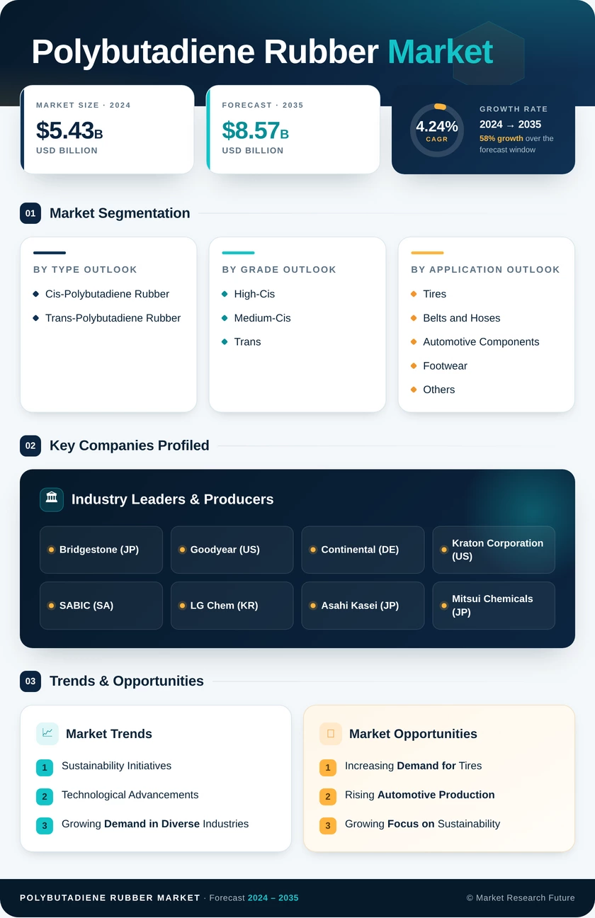 Polybutadiene Rubber Market Research Report — Global Forecast till 2035 Infographic