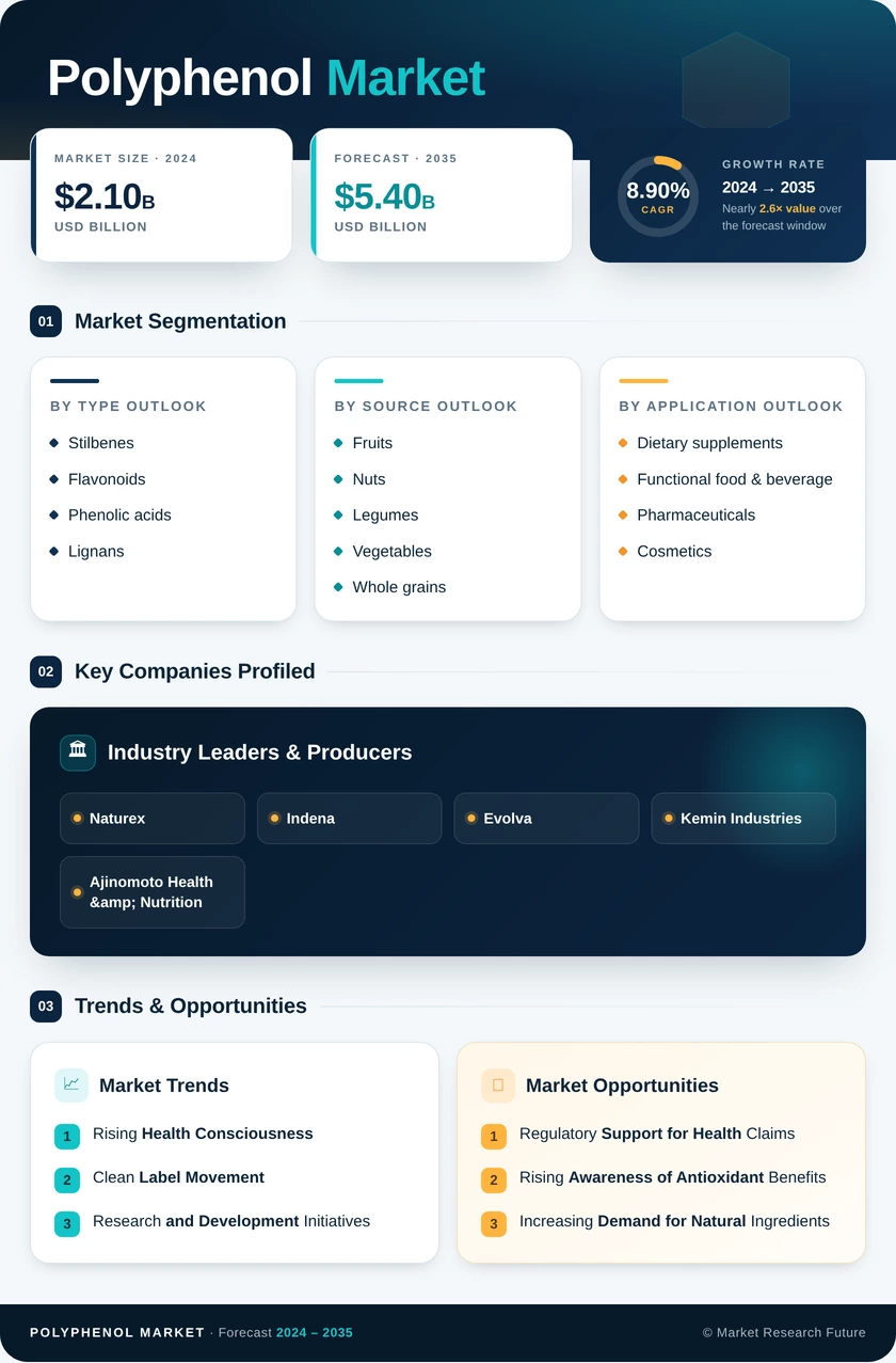 Polyphenol Market Research Report - Forecast to 2035 Infographic