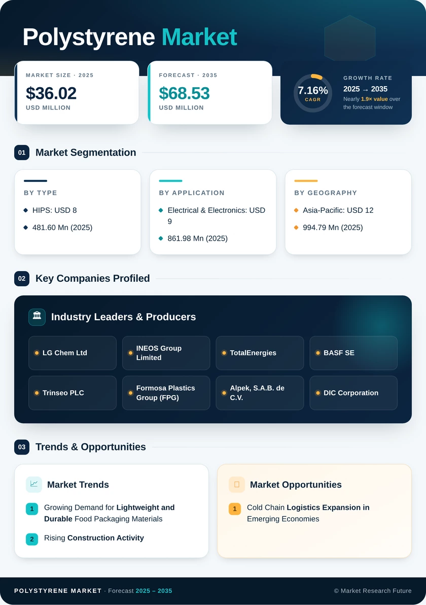 Polystyrene Market Research Report - Forecast to 2035 Infographic