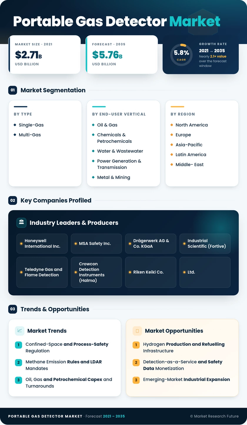 Portable Gas Detector Market Research Report—Forecast till 203 Infographic