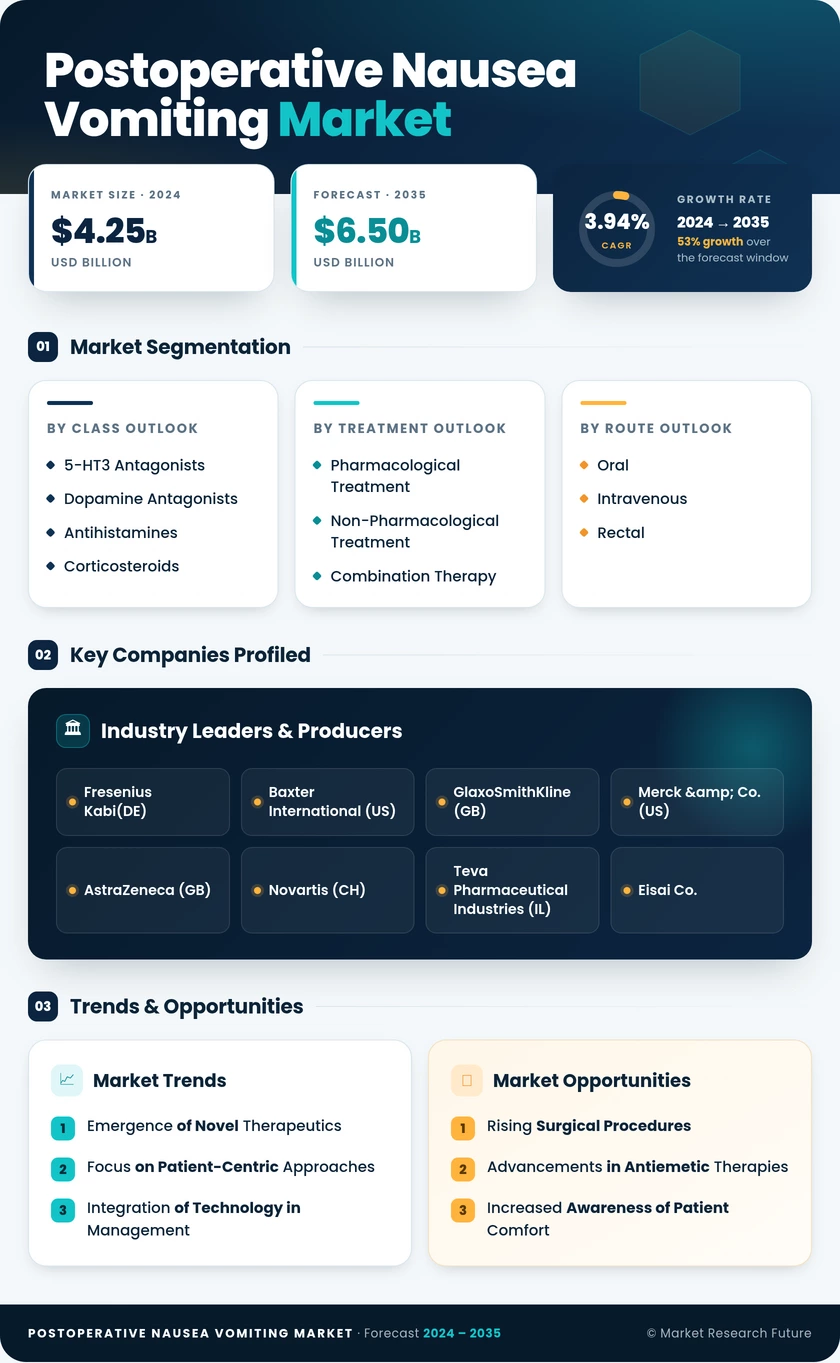 Postoperative Nausea And Vomiting Market Research Report — Global Forecast till 2035 Infographic
