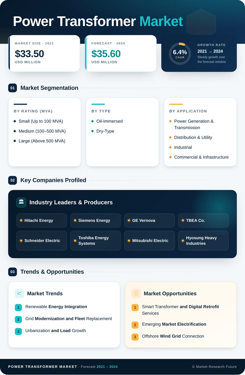 Power Transformer Market Research Report - Global Forecast to 2035 Infographic