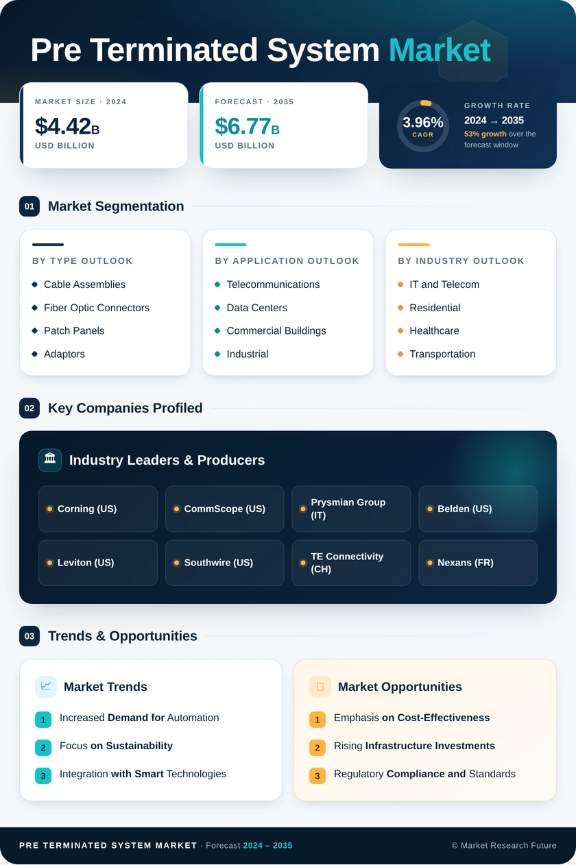 Pre Terminated System Market Research Report - Forecast Till 2035 Infographic