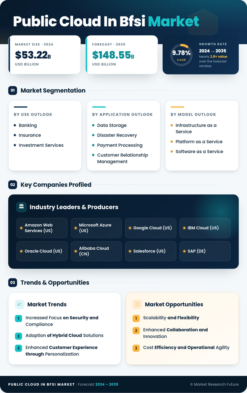 Public Cloud in BFSI Market Research Report-Forecast Till 2035 Infographic