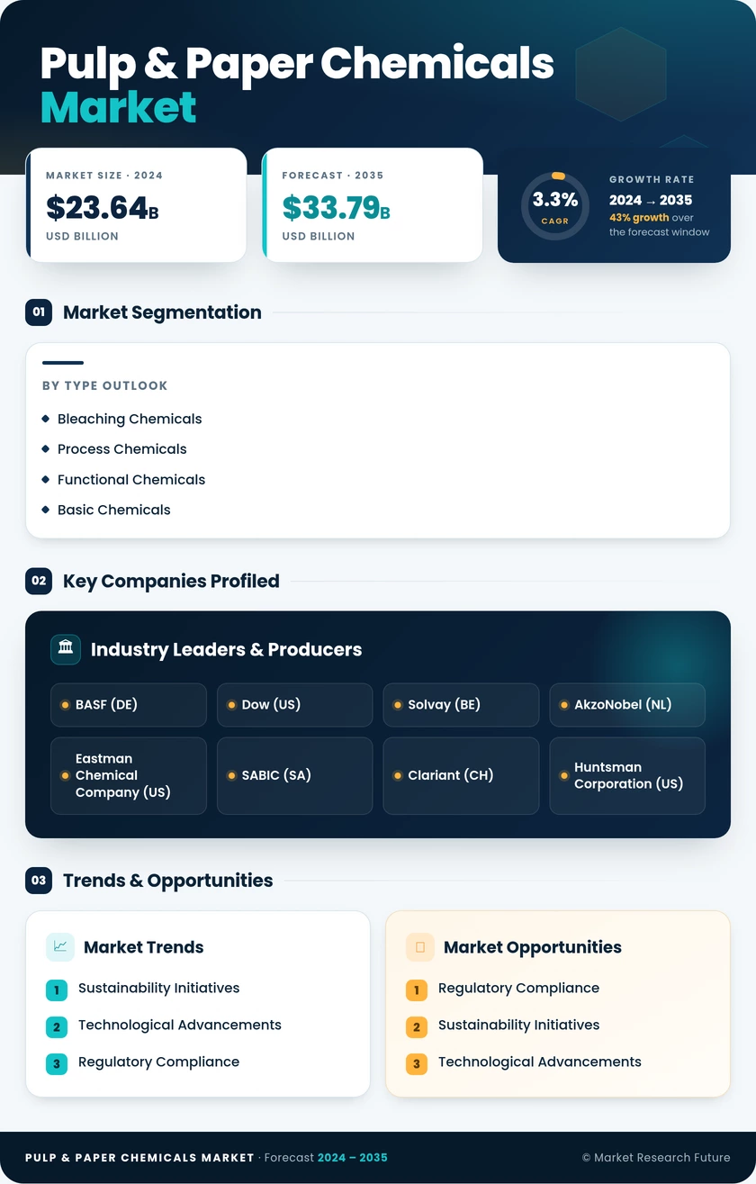 Pulp & Paper Chemicals Market Research Forecast till 2035 Infographic