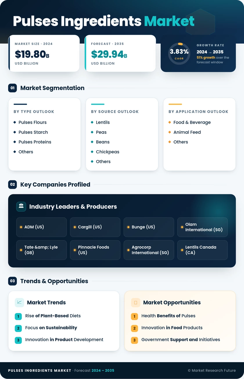 Pulses Ingredients Market Research Report – Global Forecast till 2035 Infographic