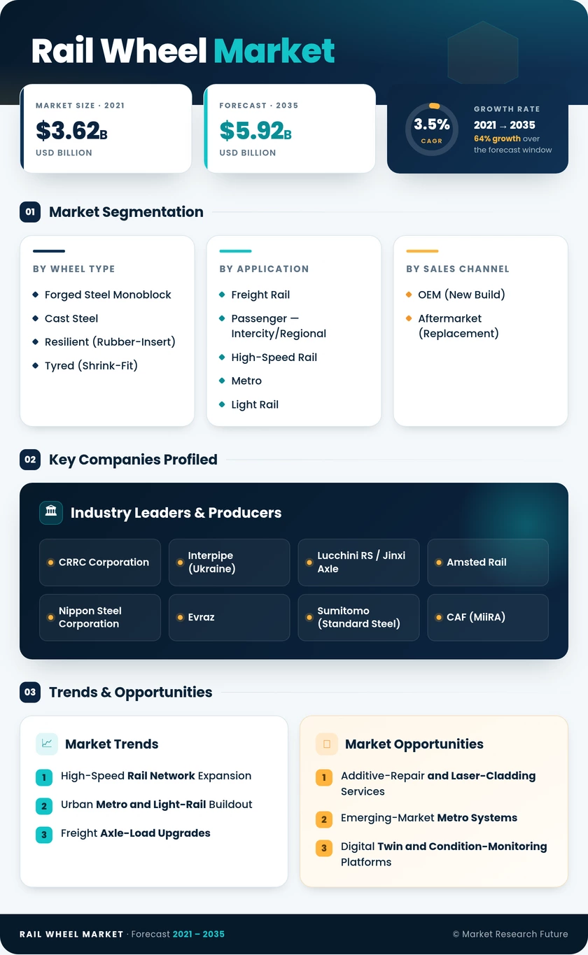 Rail Wheel Market Research Report — Global Forecast till 2035 Infographic