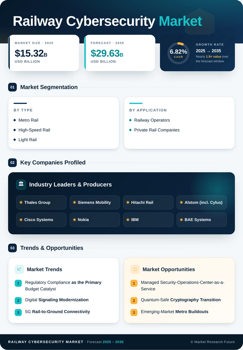 Railway Cybersecurity Market Research Report - Global Forecast till 2035 Infographic