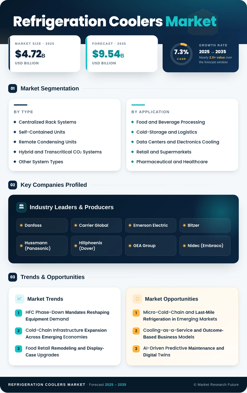 Refrigeration Coolers Market Research Report - Global Forecast till 2035 Infographic