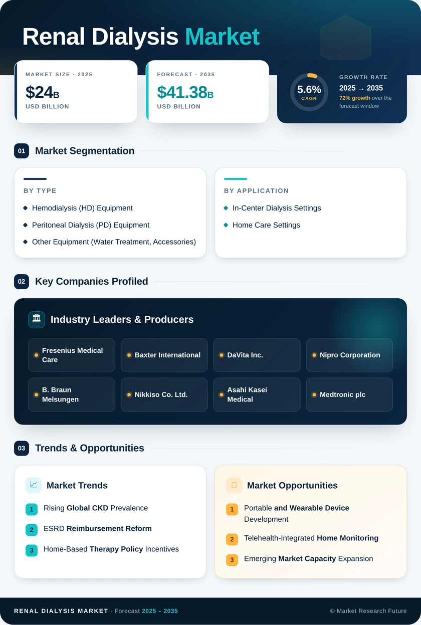 Renal Dialysis Market Research Report - Forecast till 2035 Infographic