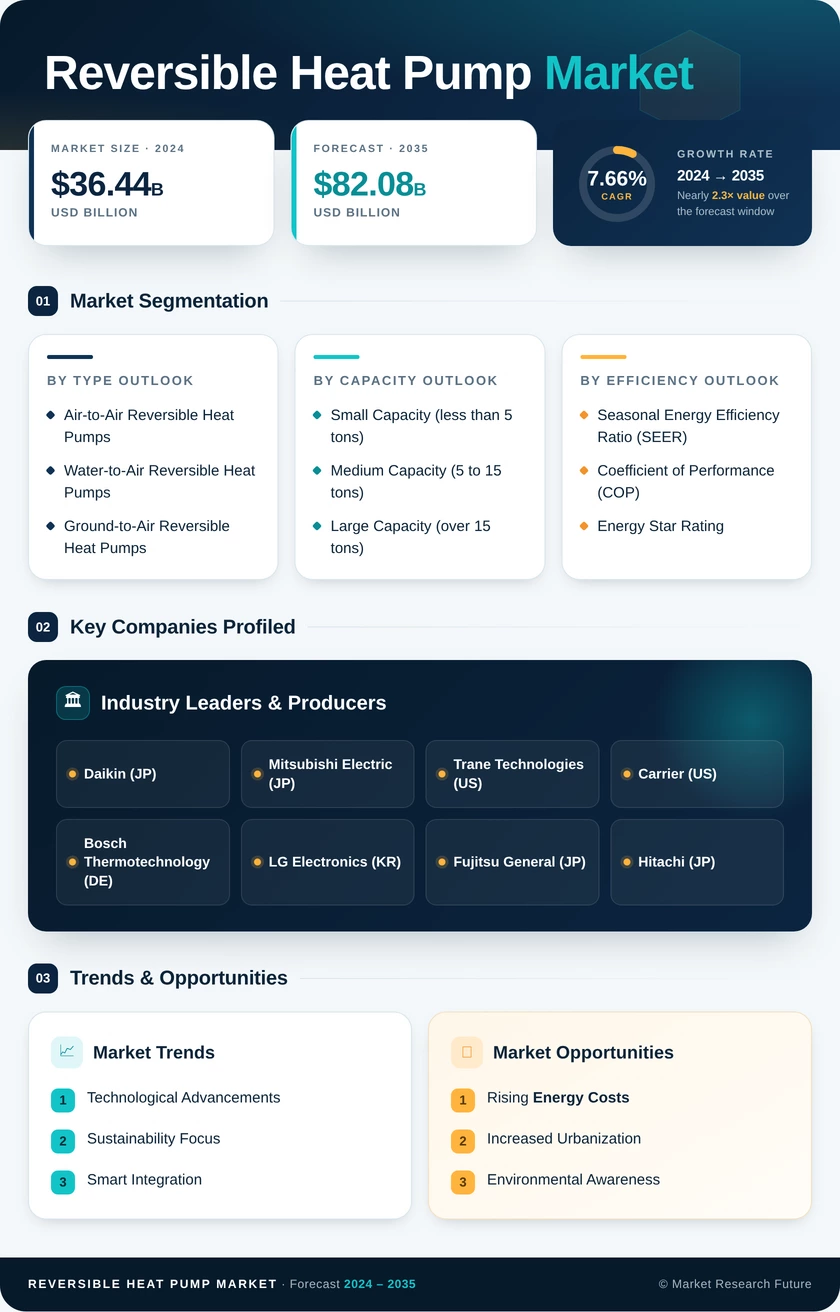 Reversible Heat Pump Market Research Report — Global Forecast till 2035 Infographic