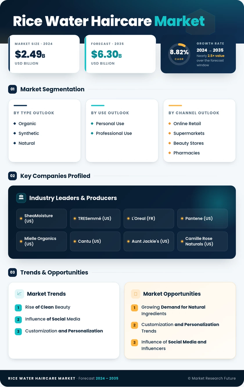 Rice Water Haircare Market Research Report — Global Forecast till 2035 Infographic