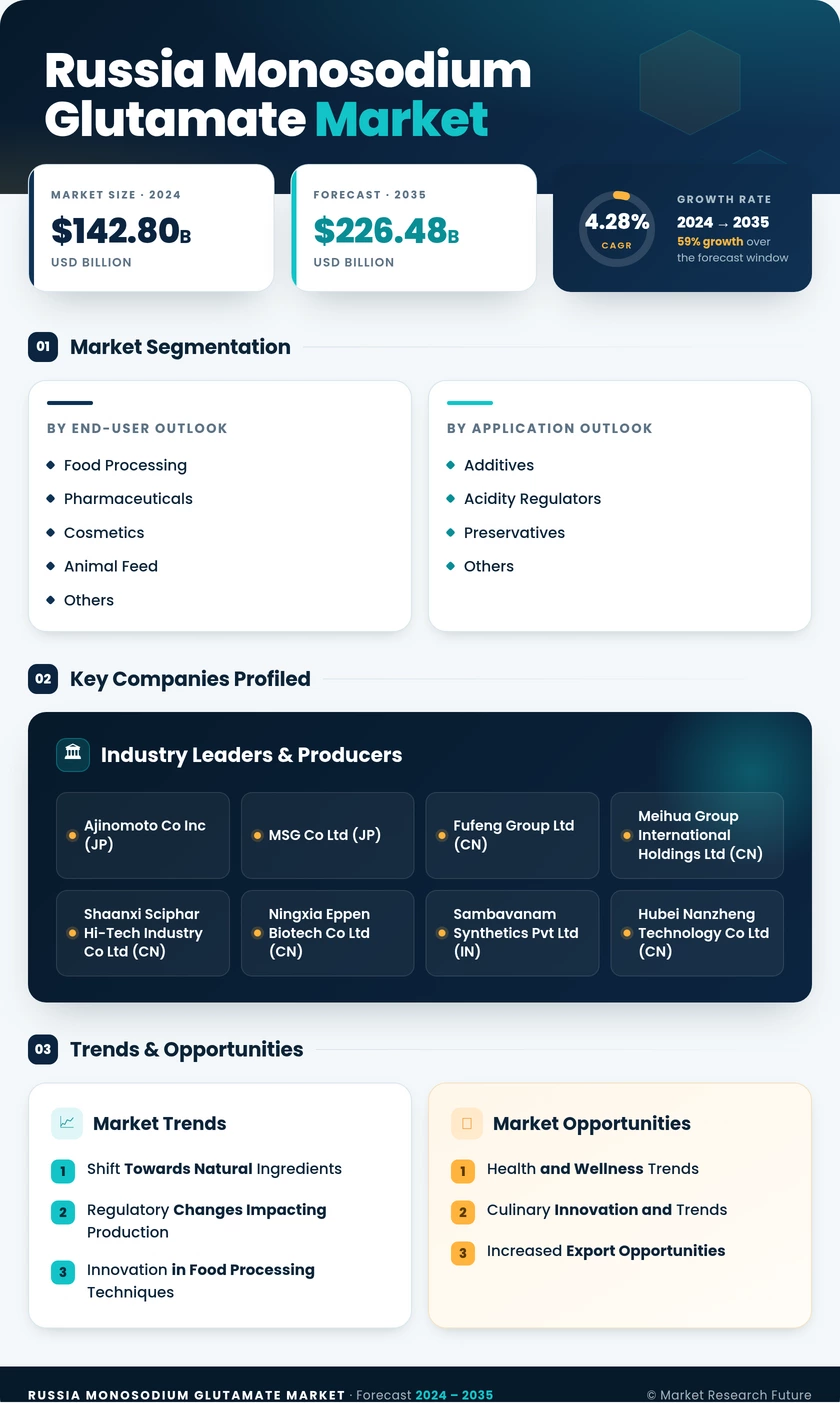 Russia Monosodium Glutamate Market Research Report - Forecast Report 2035 Infographic