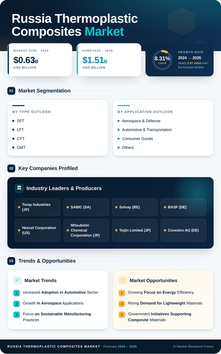 Russia Thermoplastic Composites Market
Research Report- Forecast to 2035 Infographic
