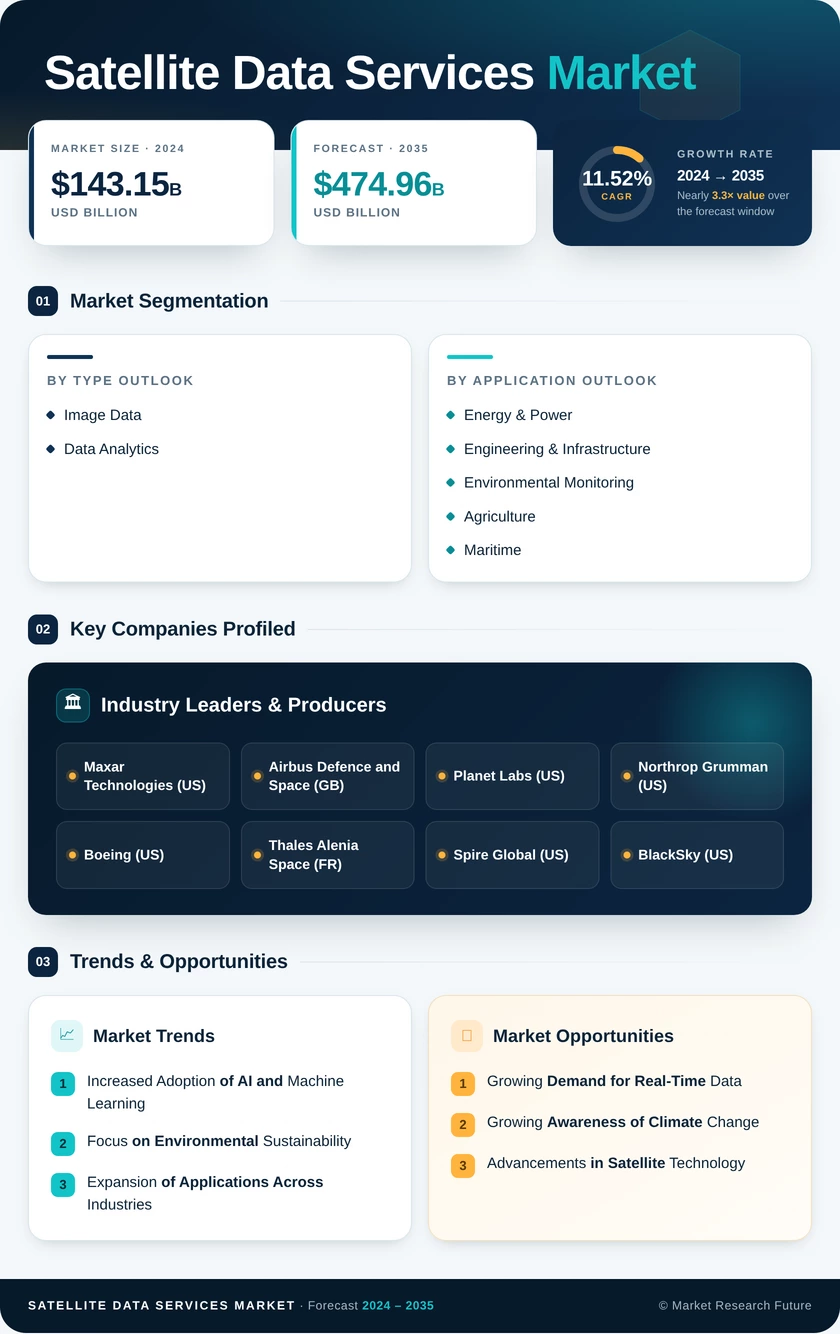 Satellite Data Services Market Research Report - Global Forecast till 2035 Infographic