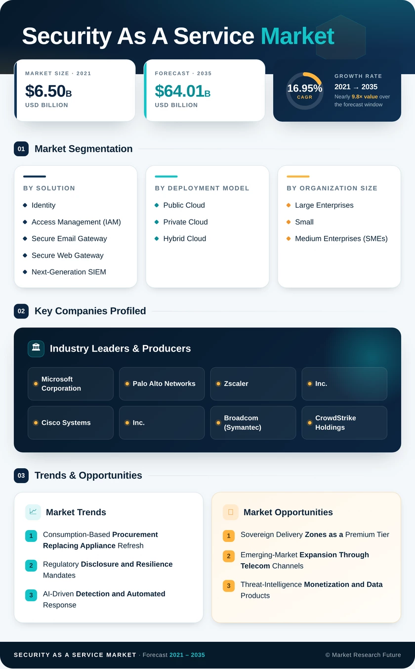 Security as a Service Market Research Report – Forecast till 2035 Infographic