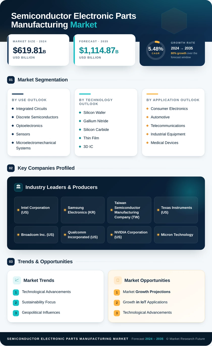 Semiconductor and Electronic Parts Manufacturing Market Research Report - Forecast Till 2035 Infographic