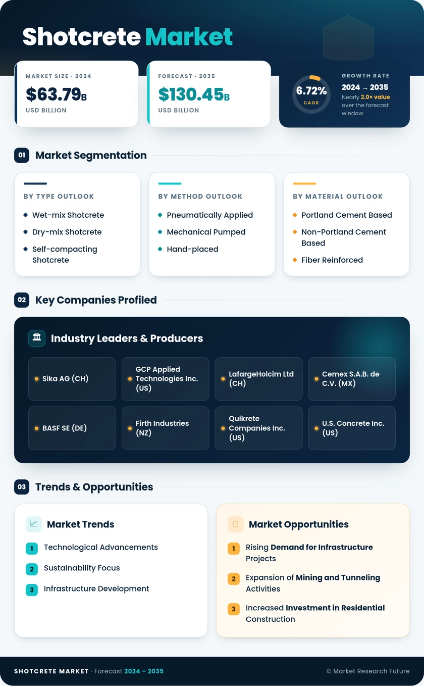 Shotcrete Market Research Report — Global Forecast till 2035 Infographic
